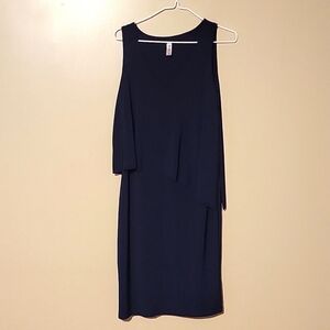 Birdie James Midi Dress‎ Sleeveless Navy Blue Womens Size XS